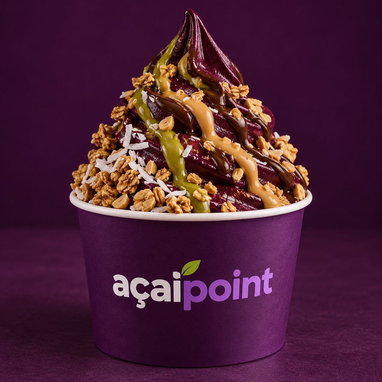 Tarrina de açaí morado